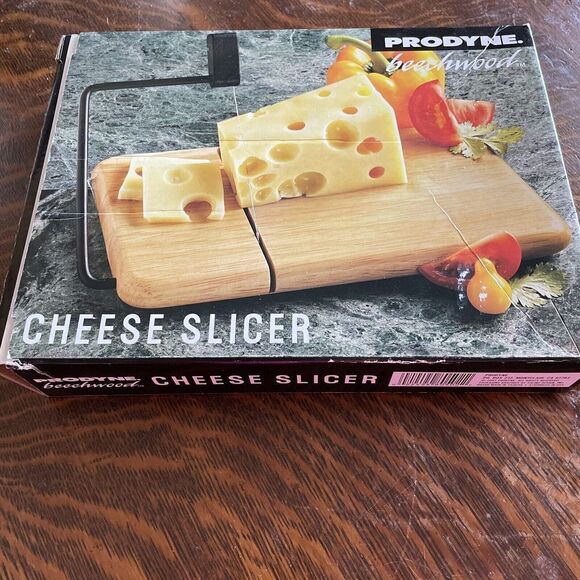 Prodyne Thick Beechwood Bravado Gourmet Cheese Slicer 1989 9 ½" x 6" x ⅞" - Picture 2 of 8
